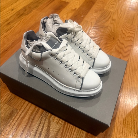 Alexander McQueen Shoes - Alexander Mcqueen Exaggerated White and Gray 3M Sneakers LIMITED